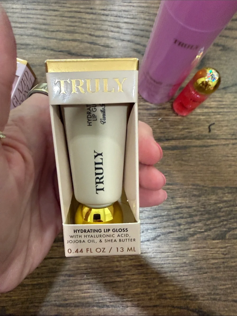 TRULY Pink Smooth Shave Cream & Assorted Hydrating Lip Gloss Trio
